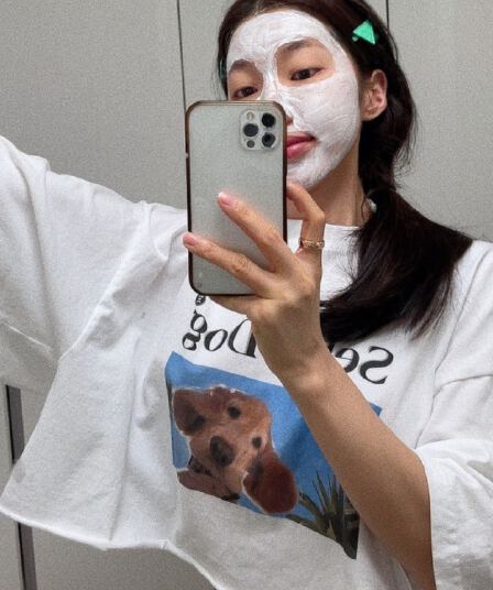 있음 선적 쇼트 스타일 프린트 티셔츠 여성 디자인 센스 반팔 루즈핏 느긋한 바람 맨위