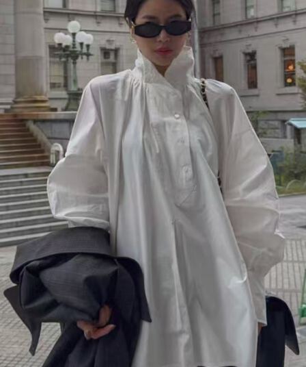 있음 선적 루즈핏 슬림해 보이는 다용도 스탠드 칼라 풀오버 긴팔 캐주얼 맨위