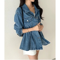 批发現貨~韩国东大门休闲<b class='q'>百搭</b>长袖牛仔外套