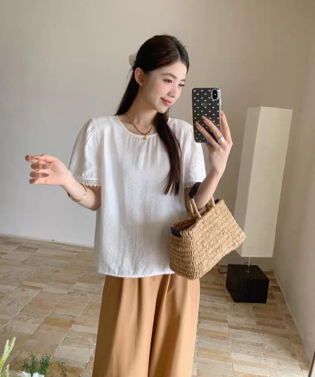 선물 화물 품격 인사이드 가져 가라. 커프스 패치워크 레이스 맨위 작은 셔츠