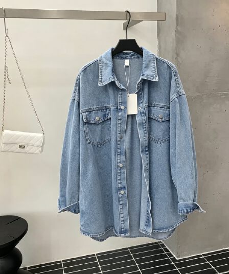 선물 화물 한국 동대문 패션 다용도 폴로 칼라 데님 재킷