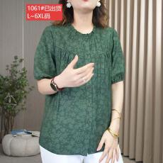 批发官图原版面料品质时尚高档小衫印花夏季新款宽松遮肉吸汗上衣