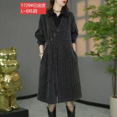 批发官图原版面料品质时尚<b class='q'>高档</b>轻奢气质减龄<b class='q'>连衣裙</b>秋冬季新款大码裙子