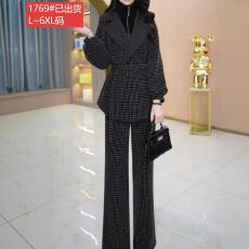 批发官图原版面料品质优雅气质时尚大气减龄收腰显瘦上衣<b class='q'>外套</b>裤子套装