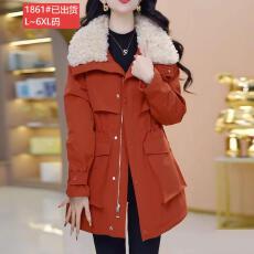 批发官图原版面料品质时尚加绒加厚派克棉服冬新气质收腰显瘦保暖外套