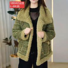 批发官图原版面料品质潮流<b class='q'>时尚</b>显白皮毛一体外套冬季新款洋气短款棉衣