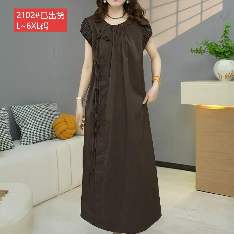 경관 그림 원본 원단 품질 고급 캐주얼 느긋한 바람 착용 가져 가라. 루즈핏 단색 드레스 품격 다용도 외국 가스