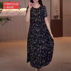 批发官图原版面料品质洋气碎花减龄连衣裙夏季新款<b class='q'>妈妈装</b>遮肉修身裙子