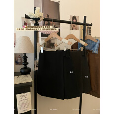 批发实拍~韩系简约高智感呢子半身裙气质<b class='q'>百搭</b>5分短裙女