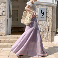 批发实拍垂感<b class='q'>半身裙</b>女2026春夏季新款高腰大摆a字裙子<b class='q'>雪纺</b>裙鱼尾裙子