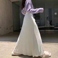 批发实拍针织百褶裙女2026新款秋冬季<b class='q'>拖地</b><b class='q'>长裙</b>高级感垂感大摆半身裙子