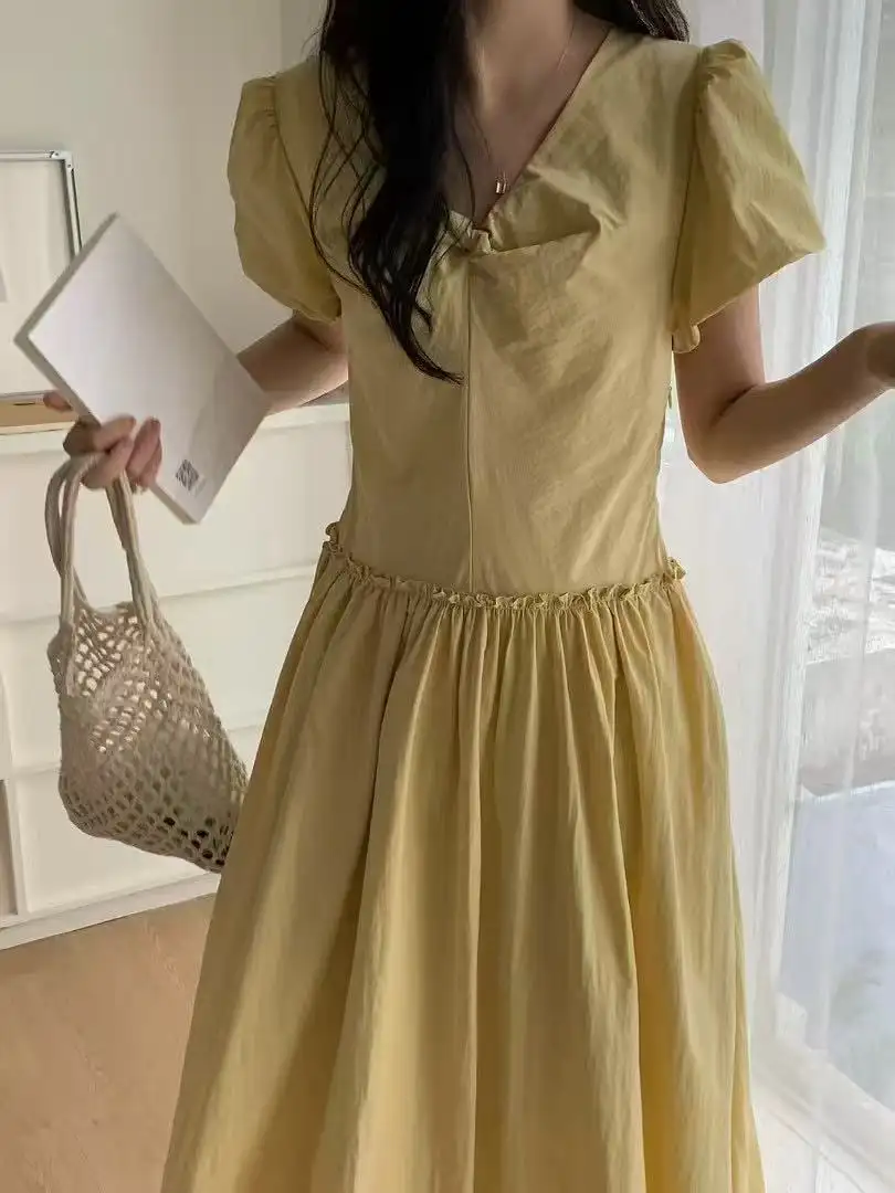 한국인기 프릴 허리 라인 원피스 상세 이미지 7