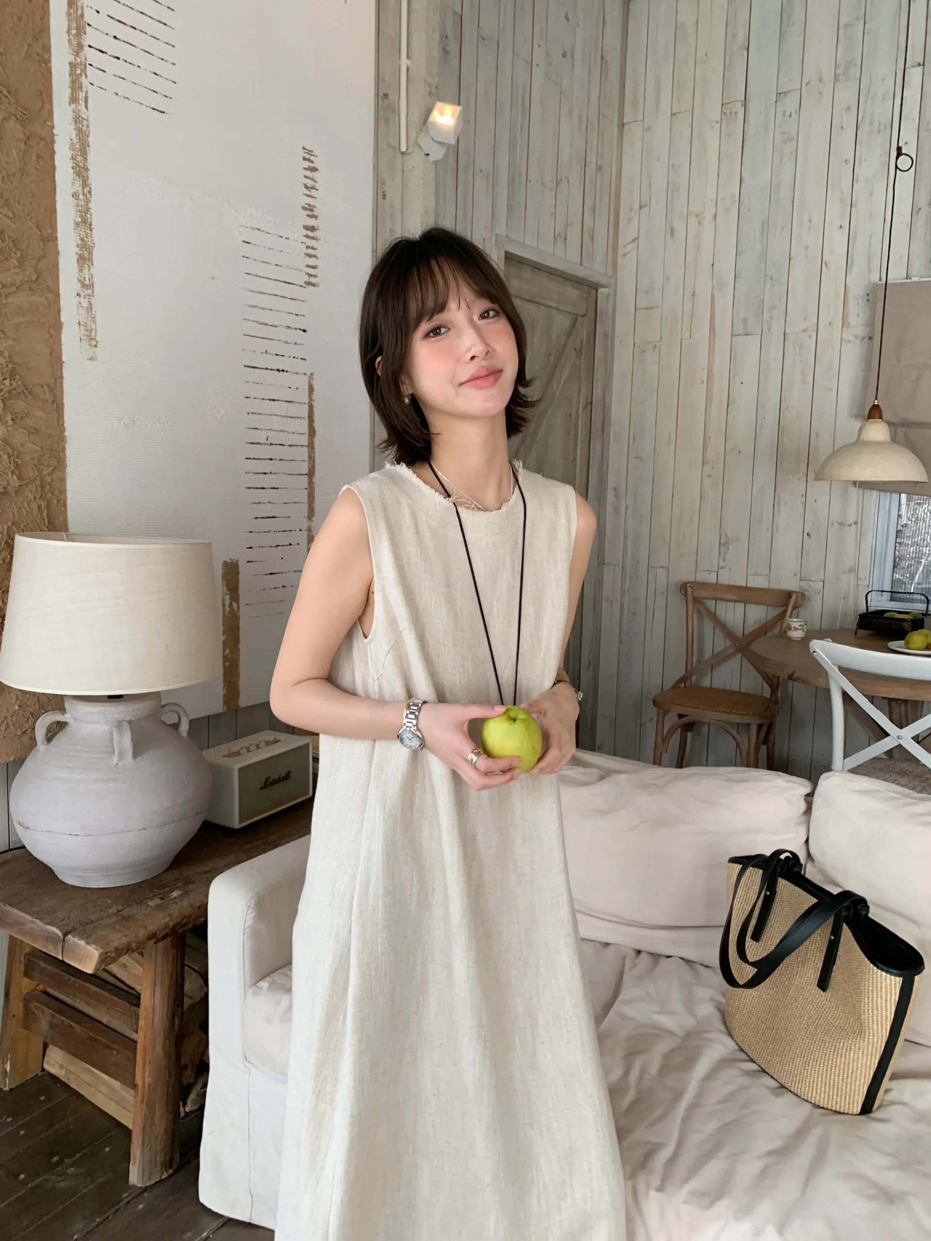 무소매 릴랙스 핏 원피스 여름 단품 상세 이미지 7