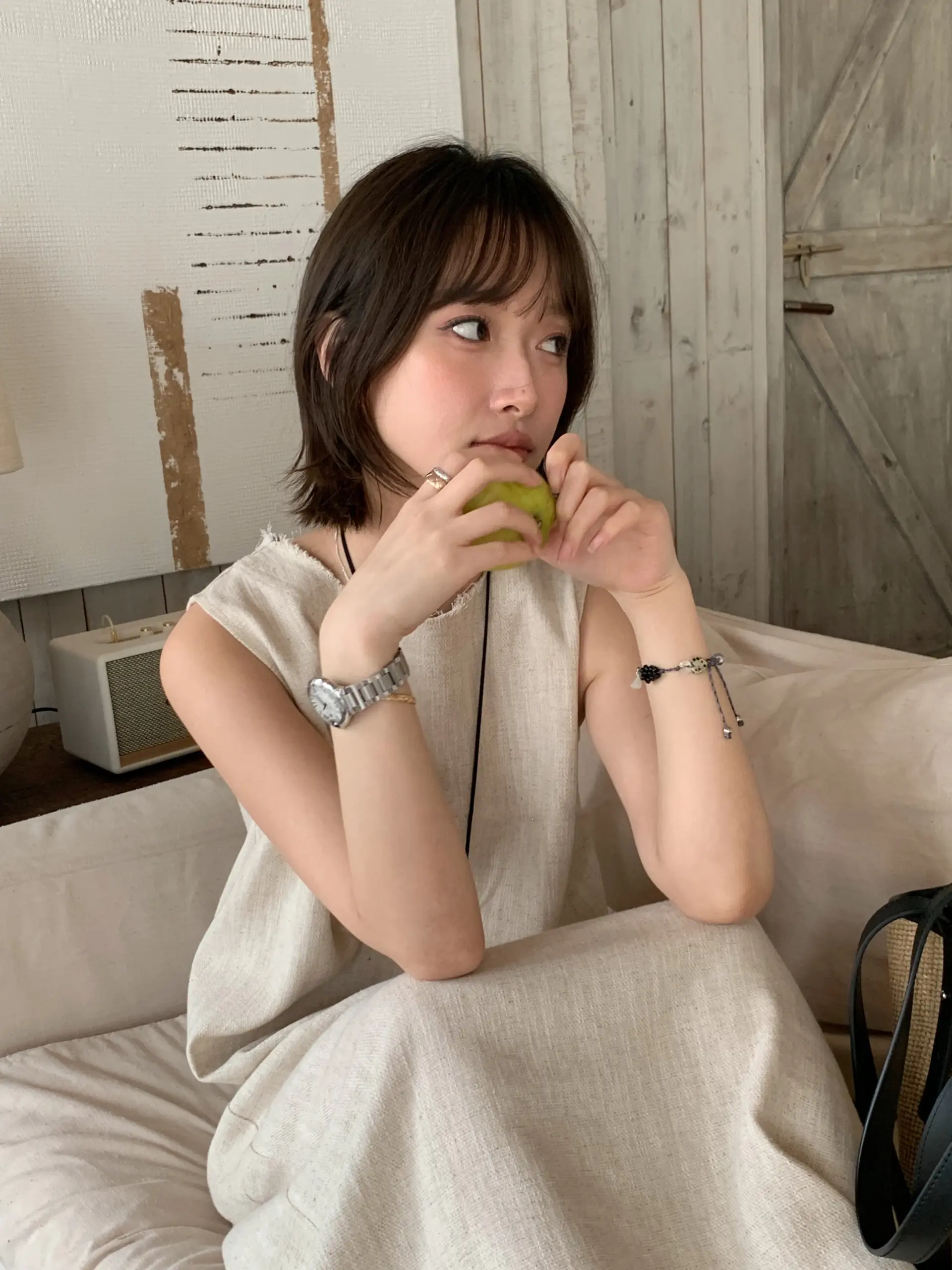 무소매 릴랙스 핏 원피스 여름 단품 상세 이미지 9