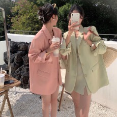 批发尺寸已更新 气质西装宽松外套+<b class='q'>通勤</b>内搭吊带基础连衣裙