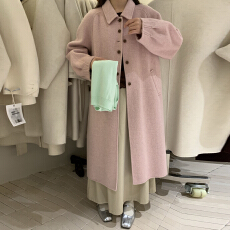 批发尺寸已更新 法式复古气质秋冬氛围感大衣独特袖口设计毛呢外套