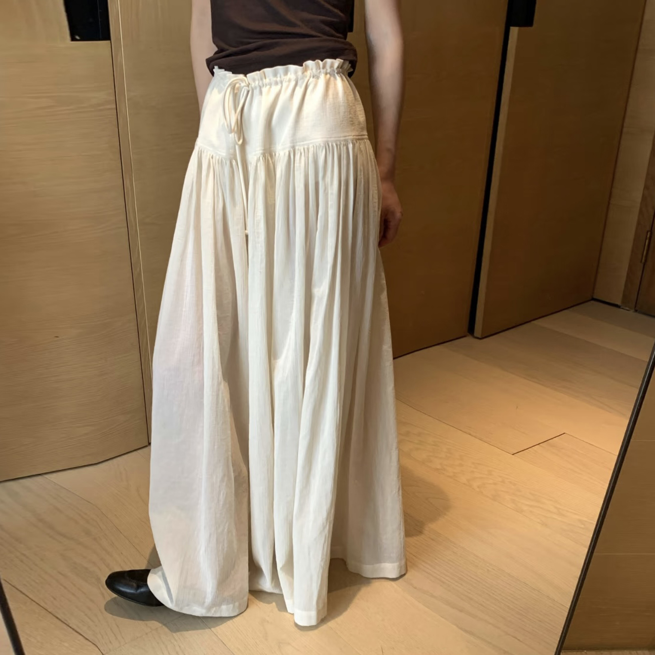 크기 있음 업데이트 한 부서 편안함 다용도 작은 대중 프릴 허리 슬림해 보이는 루즈핏 캐주얼 바지 통기성 느긋한