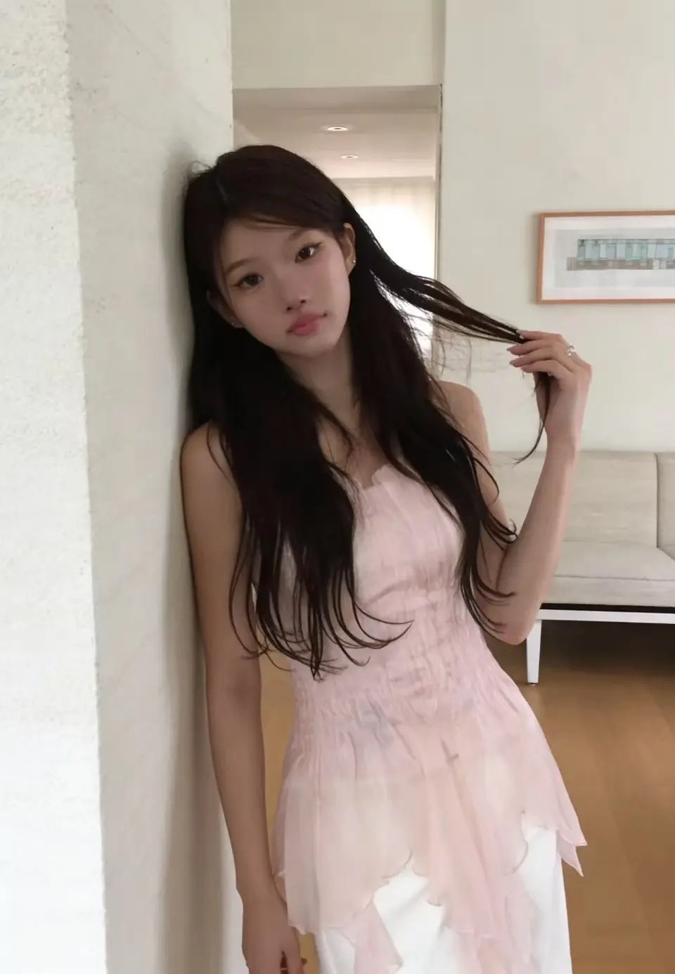 프리미엄 허리 라인 민소매 원피스 상세 이미지 8
