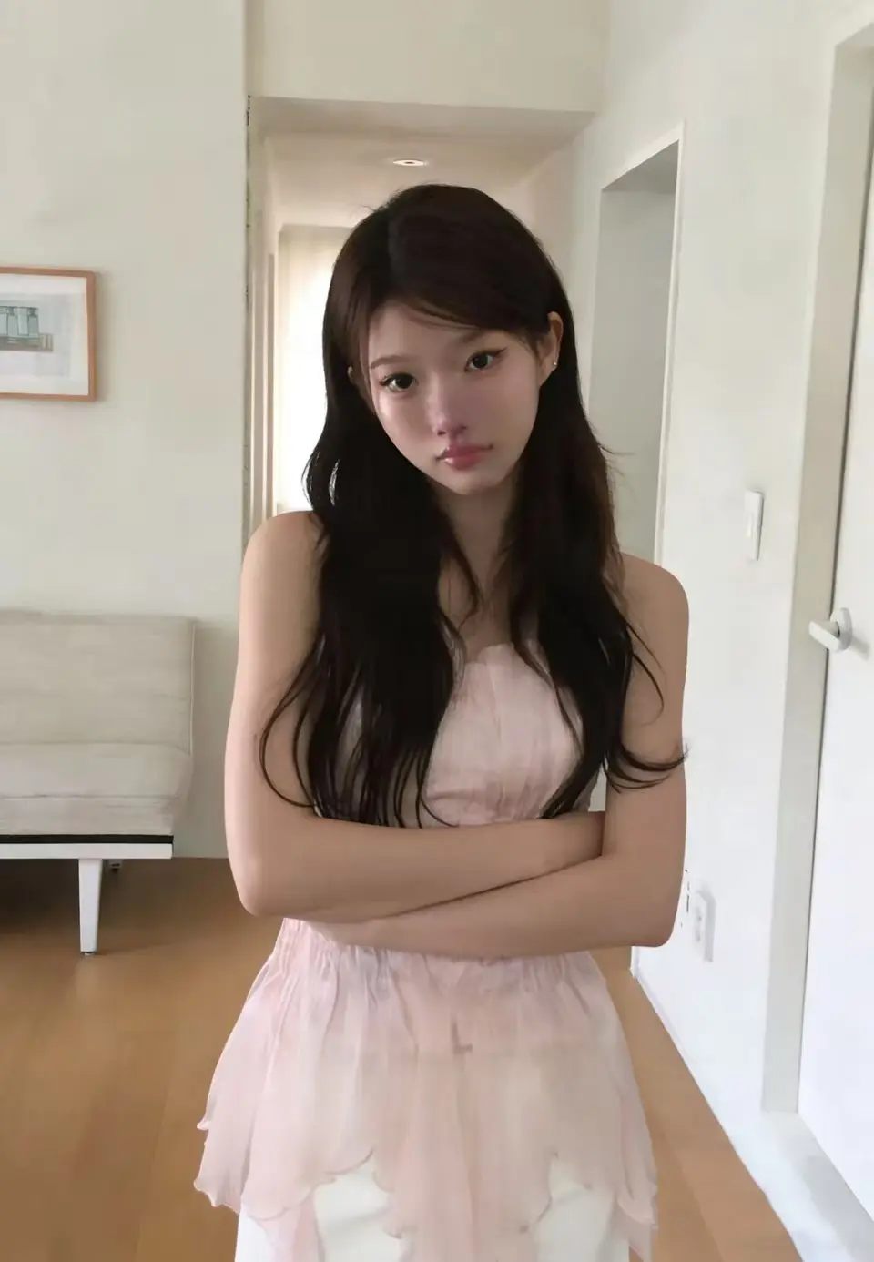 프리미엄 허리 라인 민소매 원피스 상세 이미지 13