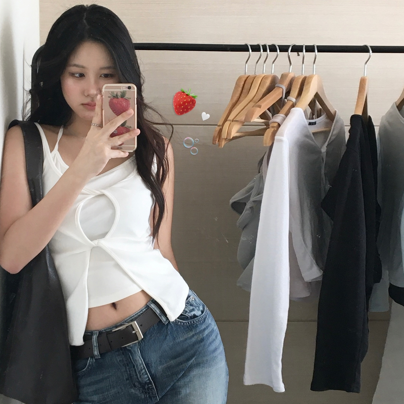 크기 있음 업데이트 한 부서 여름 미니멀리즘 두 조각 비틀림 홀로우 아웃 트임 디자인 슬림해 보이는 행침 목 조끼 맨위