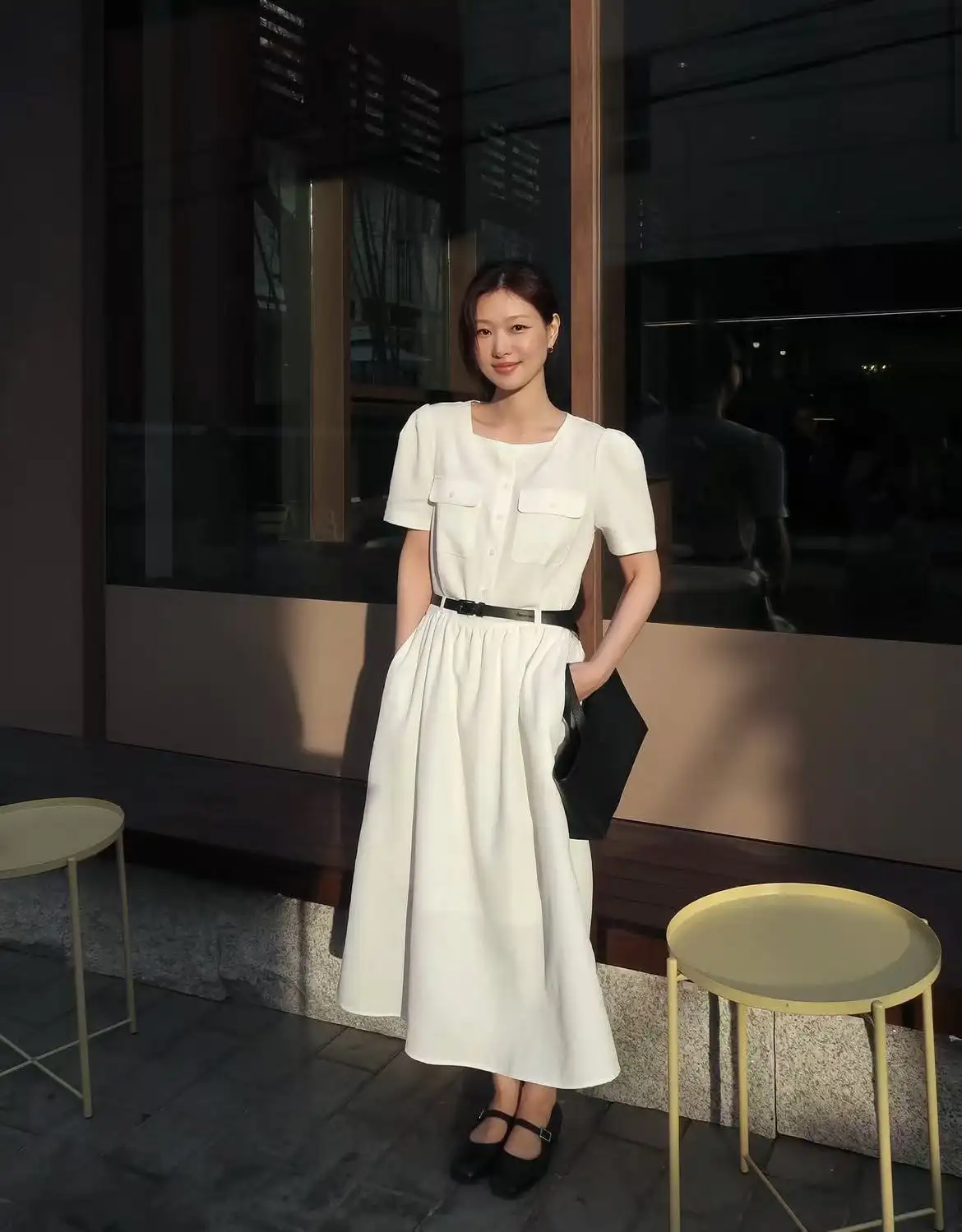 프렌치 스타일 블라우스 원피스 상세 이미지 1