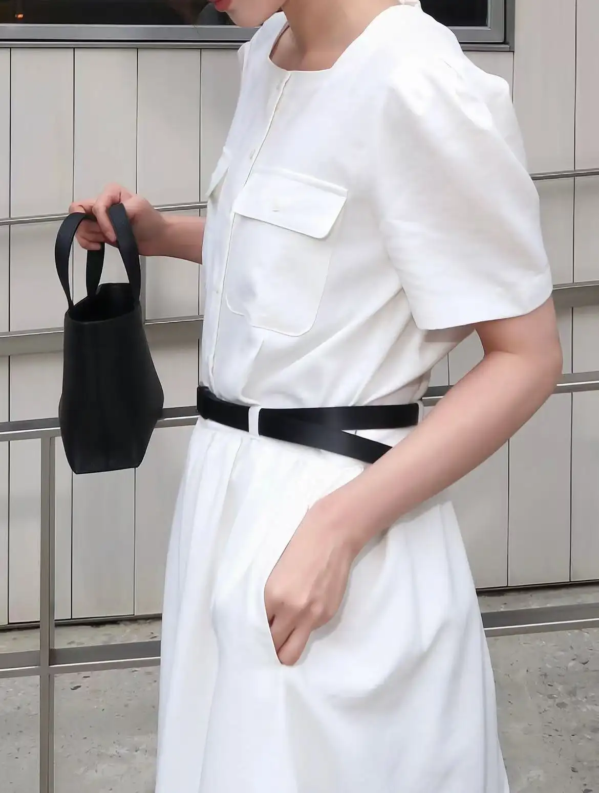프렌치 스타일 블라우스 원피스 상세 이미지 2
