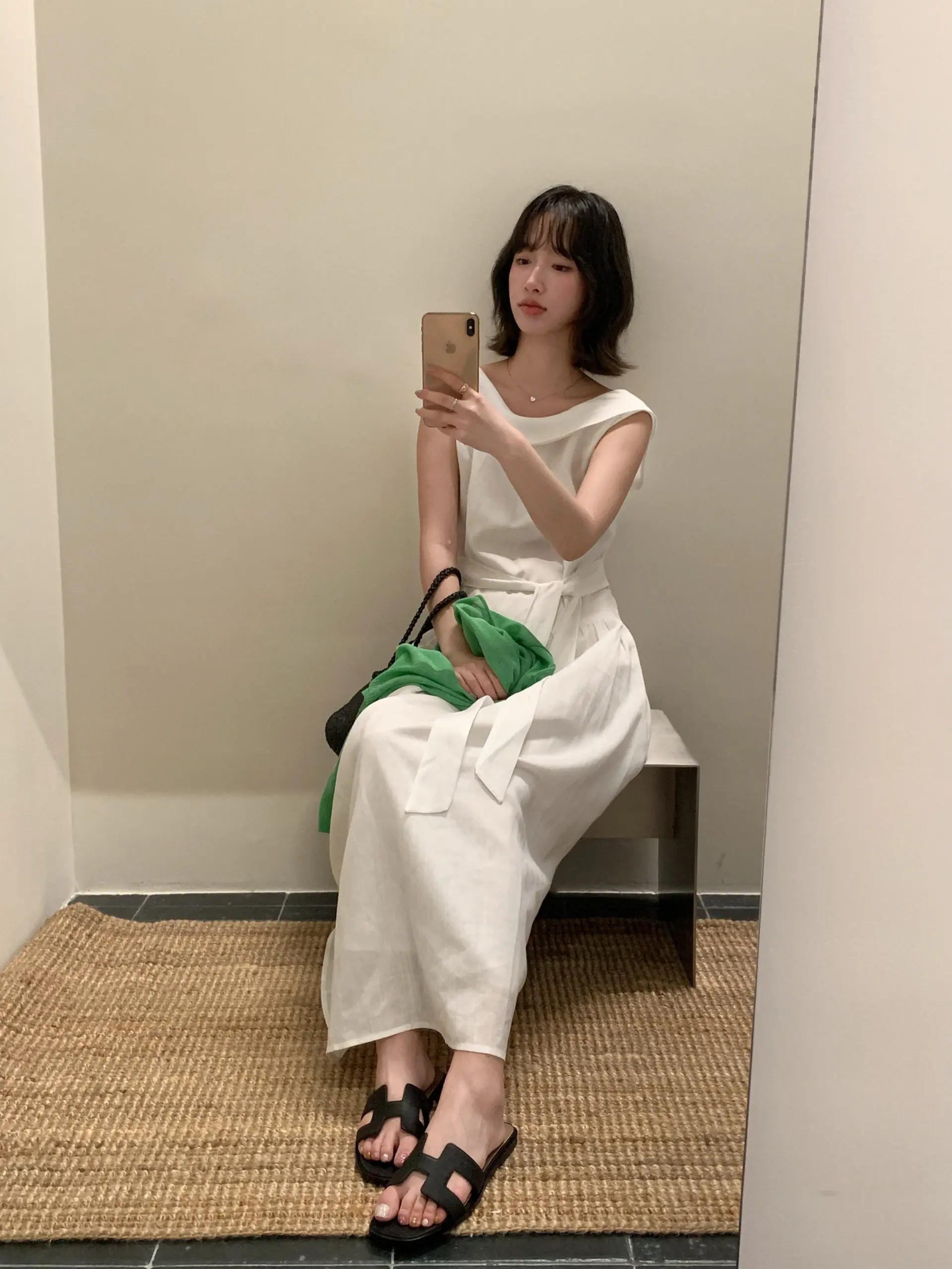파리 감성 헤본 스타일 블라우스 원피스 상세 이미지 1