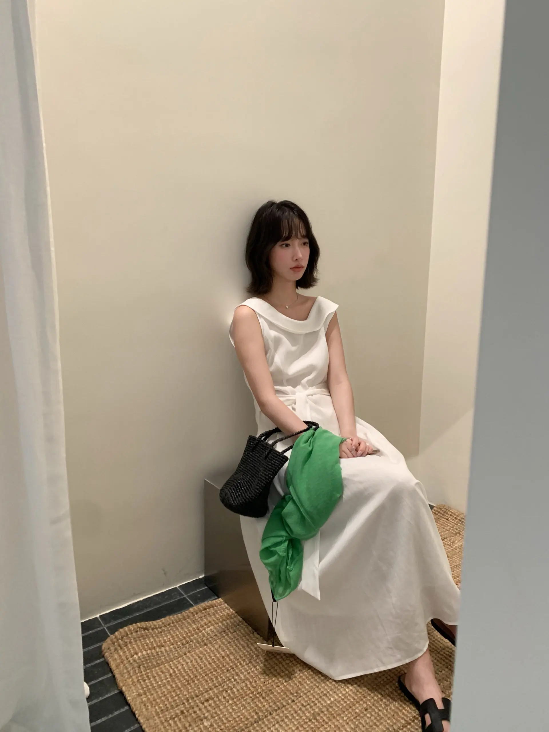 파리 감성 헤본 스타일 블라우스 원피스 상세 이미지 2