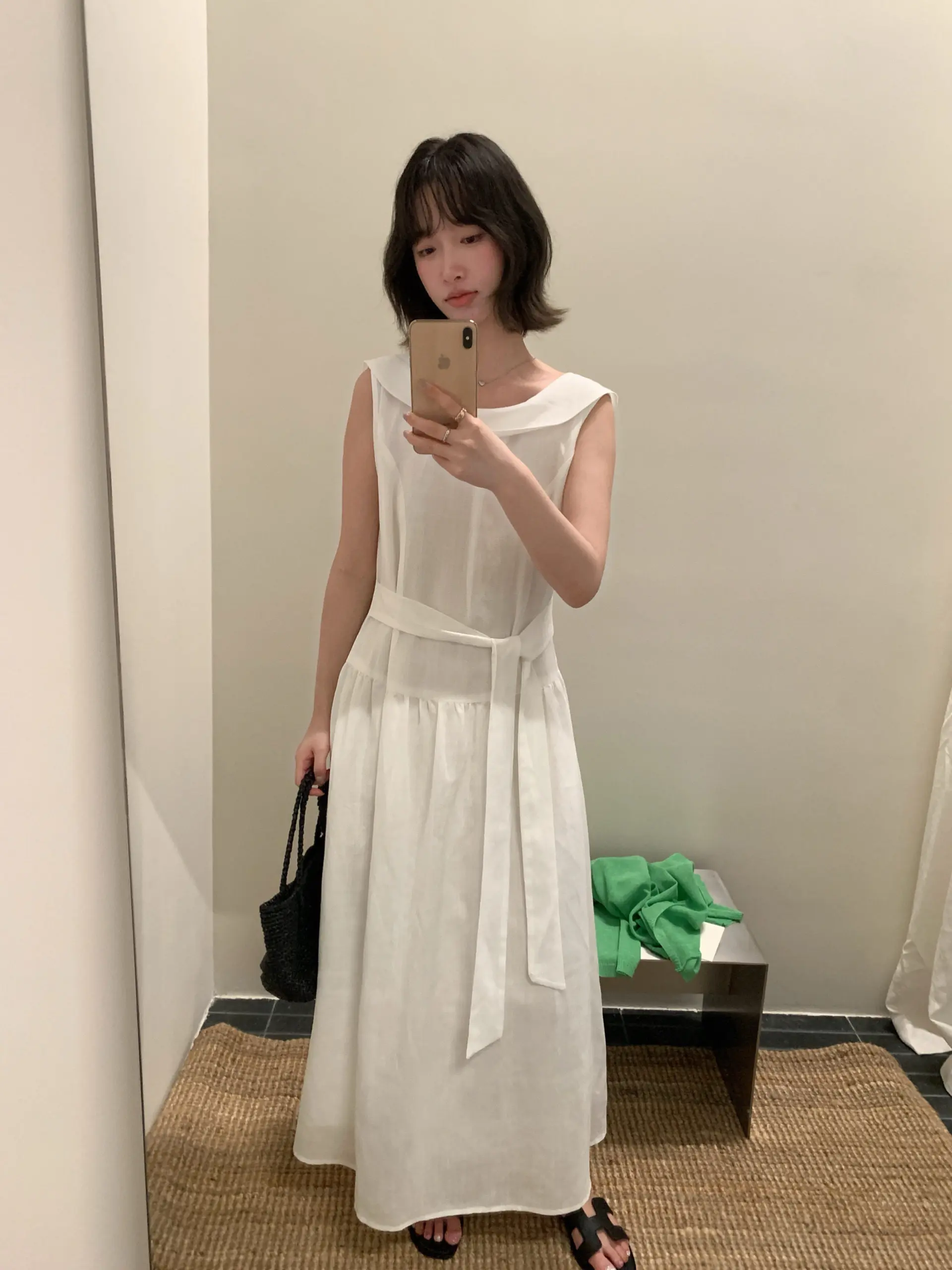 파리 감성 헤본 스타일 블라우스 원피스 상세 이미지 3