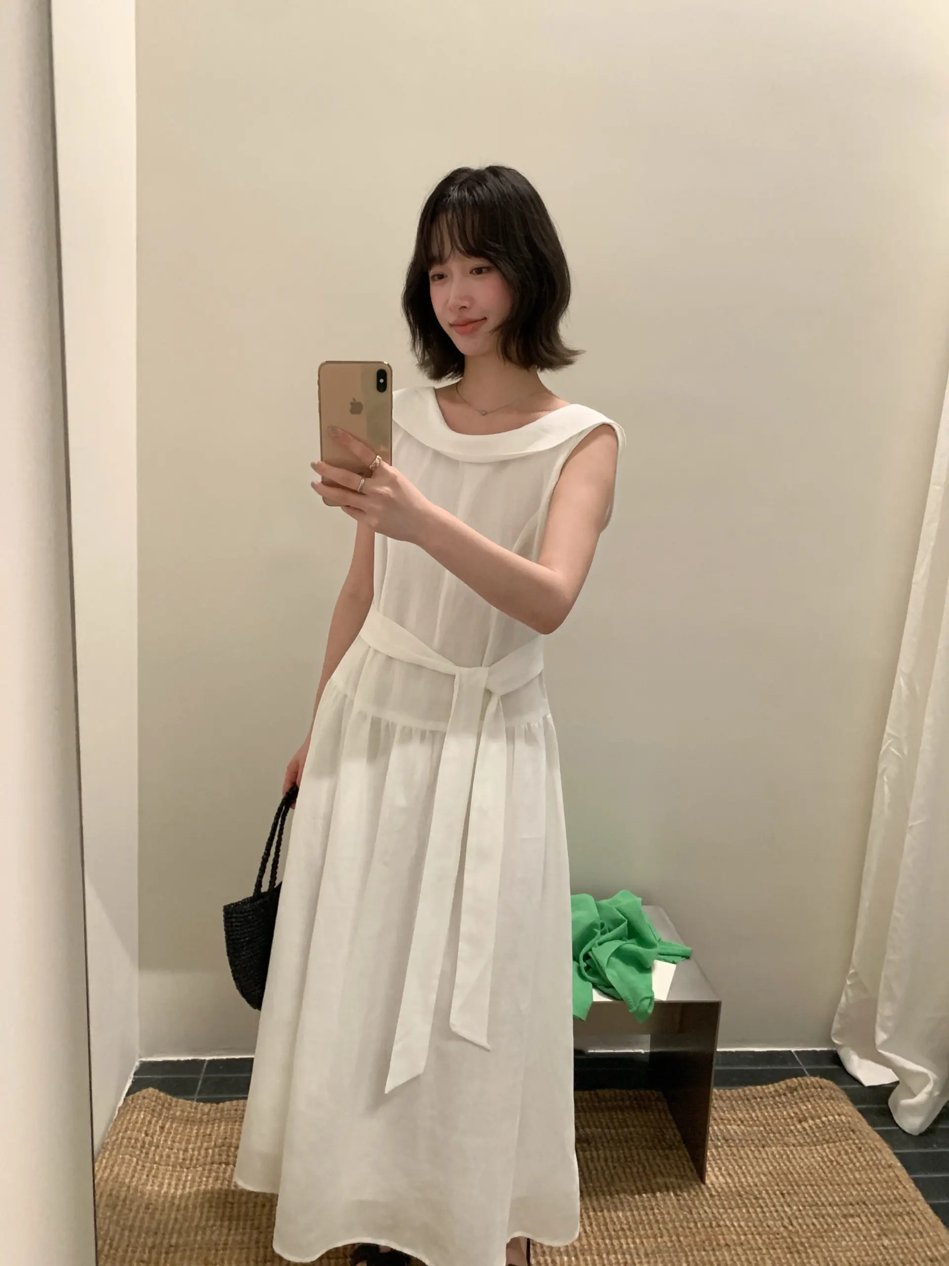 파리 감성 헤본 스타일 블라우스 원피스 상세 이미지 6