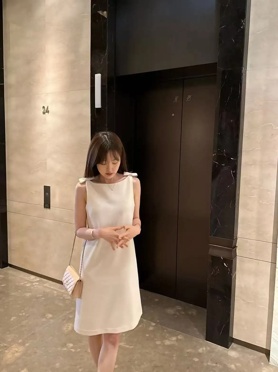 소프트 소재 한복 스타일 원피스 상세 이미지 8