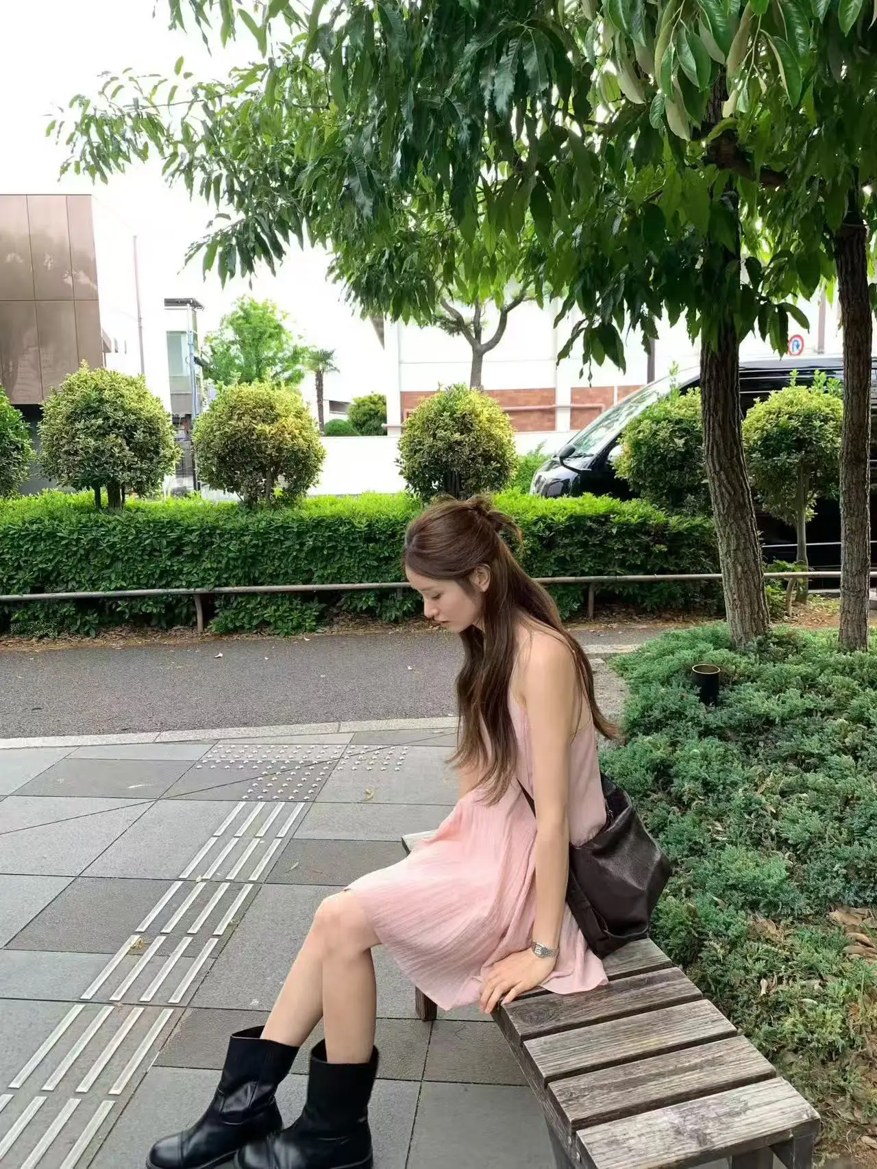 한국인기 솔리드 슬리브리스 원피스 상세 이미지 2