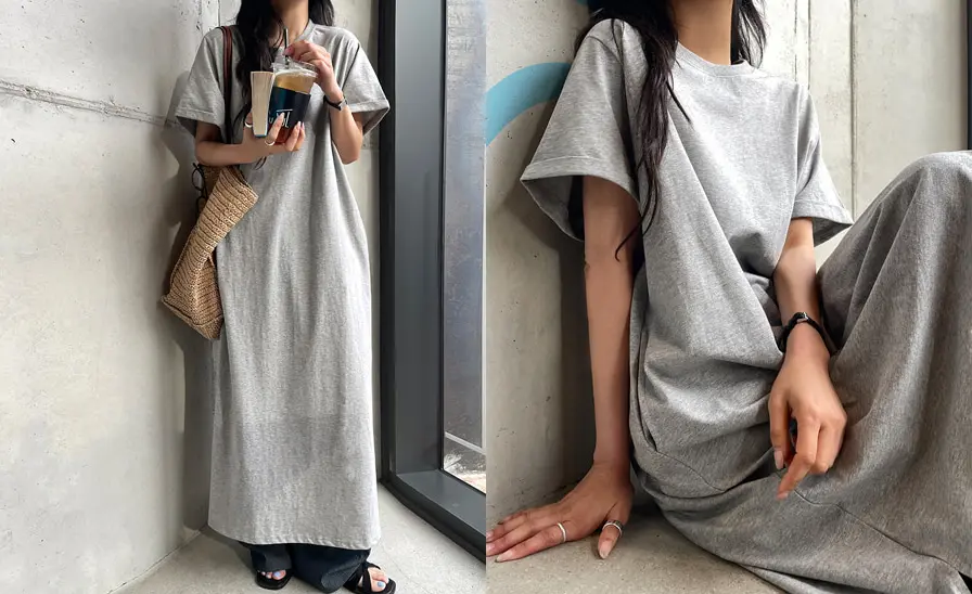 한국 스타일 여름 린넨 드레스 상세 이미지 2