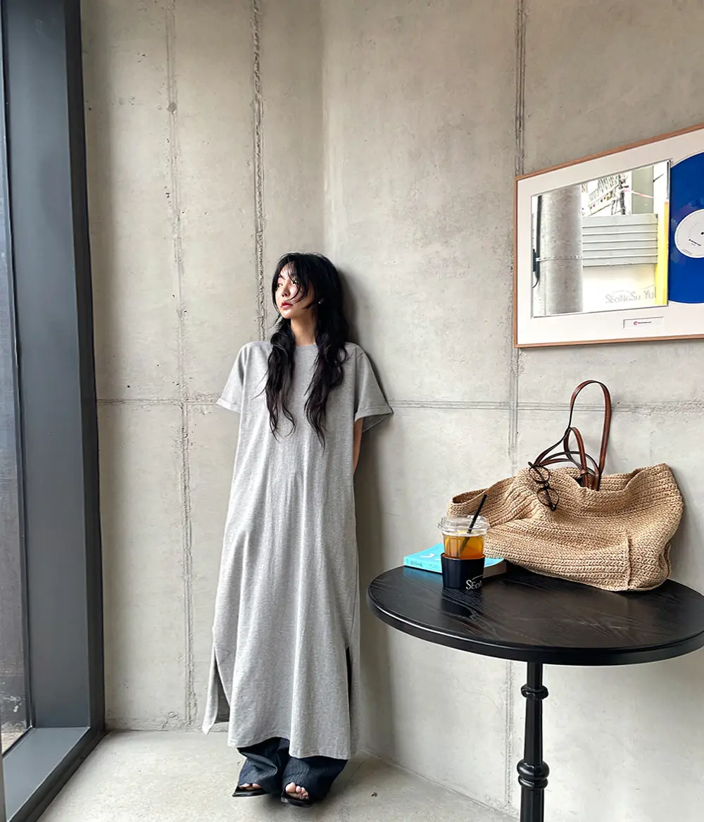 한국 스타일 여름 린넨 드레스 상세 이미지 3