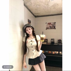 批发瑞茜·威瑟斯 海盐奶盖 纯欲辣妹风中式<b class='q'>服装</b>上衣裙子裤