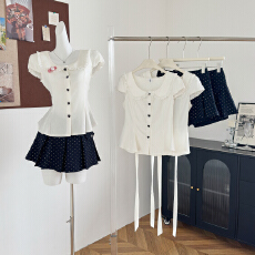 批发瑞茜·威瑟斯 海盐奶盖 纯欲辣妹风中式<b class='q'>服装</b>上衣裙子裤