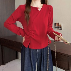 批发实拍大码长袖加厚保暖2025收腰T恤时尚显瘦百搭减龄遮肉打底衫女