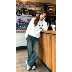 批发实拍2026<b class='q'>春</b>装大码女装设计感圆领长袖加厚保暖卫衣显瘦上衣