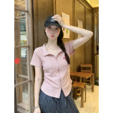 批发实拍2026夏季新款设计感双拉链<b class='q'>开衫</b>t恤女短袖修身显瘦百搭上衣