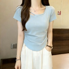 批发实拍210克精棉实拍2026夏装新款韩版胖MM百搭短袖T恤上衣大码<b class='q'>女装</b>