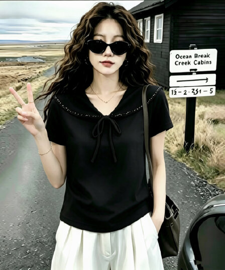 실사 210 그램 좋은 면 2026 여름 빅 사이즈 지방 mm 한 부서 폴로 칼라 레이스업 반팔 티셔츠 인기 아름다운 맨위