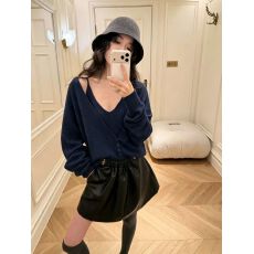 批发秋冬新款假两件<b class='q'>性感</b>毛衣女<b class='q'>夜店</b>针织衫时髦上衣