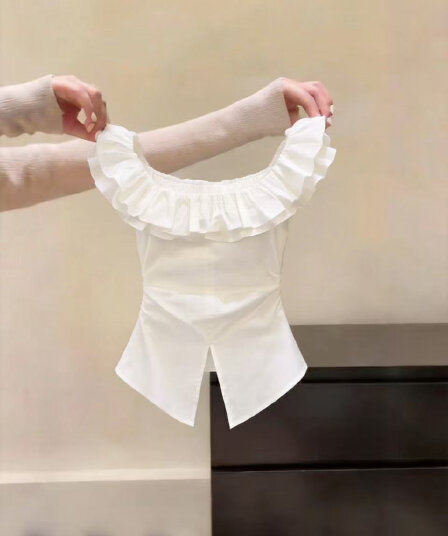 실사 남쪽 기름 고급 여성 의류 여름 순수한 욕망 섹시함 핫걸 디자인 센스 반팔 티셔츠 여성 몸매 가꾸기 슬림해 보이는 맨위