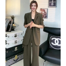 批发秋装<b class='q'>大码</b>女装职场西服套装高级感时尚显瘦<b class='q'>西装外套</b>阔腿裤两件套女