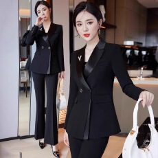 批发黑色西装外套女春秋季高级感职业套装气质女神范<b class='q'>美容院</b><b class='q'>工作服</b>正装