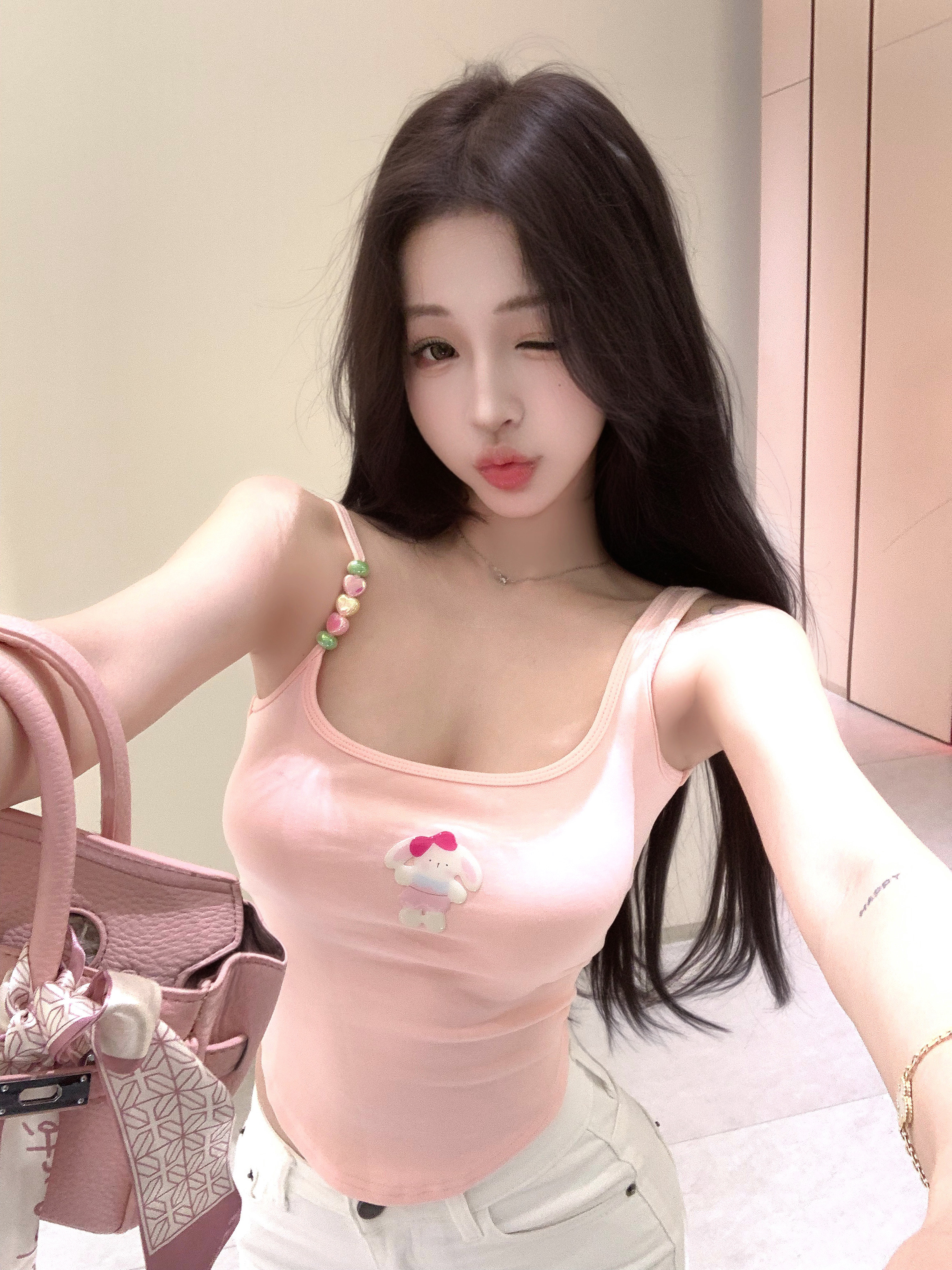 실사 정가 여름 패션 품격 몸매 가꾸기 개성 프린트 캐미솔
