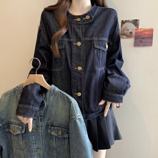 批发实拍<b class='q'>大码</b>春季2026新款港风复古<b class='q'>牛仔</b><b class='q'>外套</b>休闲减龄夹克上衣