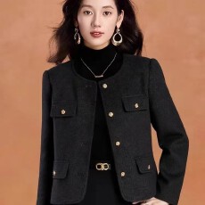 批发毛呢小香风外套女春秋2025超火减龄高端气质名媛高级感<b class='q'>短</b>款上衣女