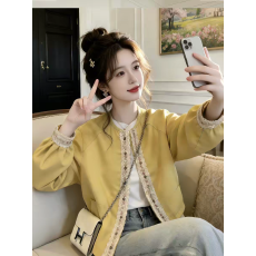 批发欧洲站2026春秋民族风圆领门襟蕾丝刺绣时尚显瘦小个子复古<b class='q'>外套女</b>