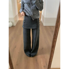 批发韩系屁帘裤羊毛裤<b class='q'>女</b>2025秋冬新款瘦微喇针织裤时髦洋气<b class='q'>休闲裤</b><b class='q'>长裤</b>